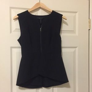 BCBGMAXAZRIA Black zipper top